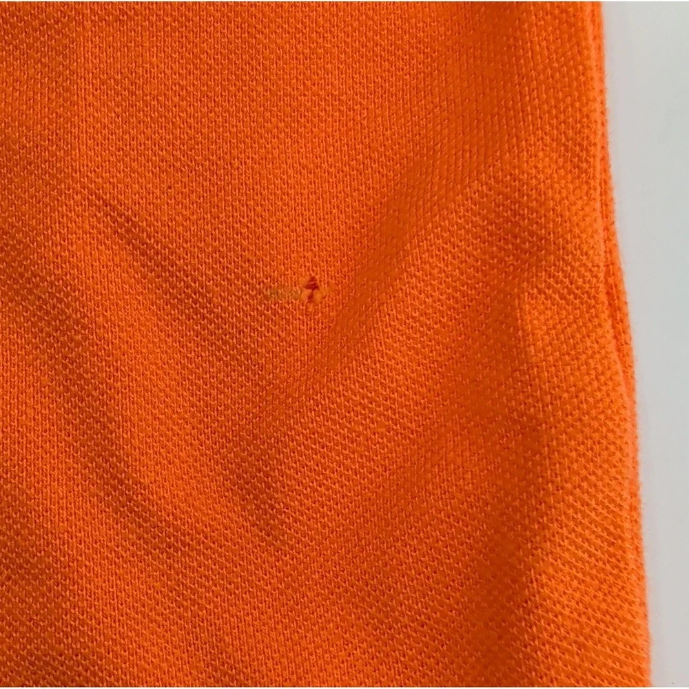 Vintage Ralph Lauren Polo Shirt Mens XL Orange Big Pony Number 3 Preppy Campus